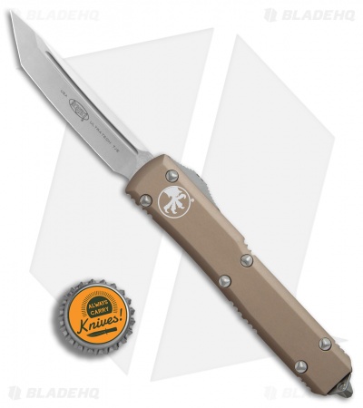 Microtech Ultratech T/E OTF Automatic Knife Tan CC (3.4" Stonewash)