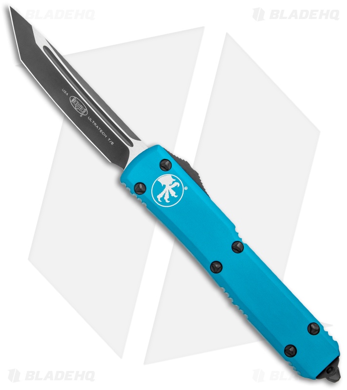 Microtech Ultratech T/E OTF Automatic Knife Turquoise CC (3.4" Black)