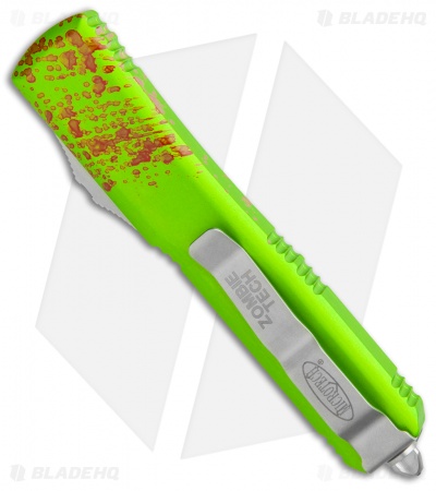 Microtech Ultratech Zombie Tech D/E Automatic Knife (3.4" Stonewash) 