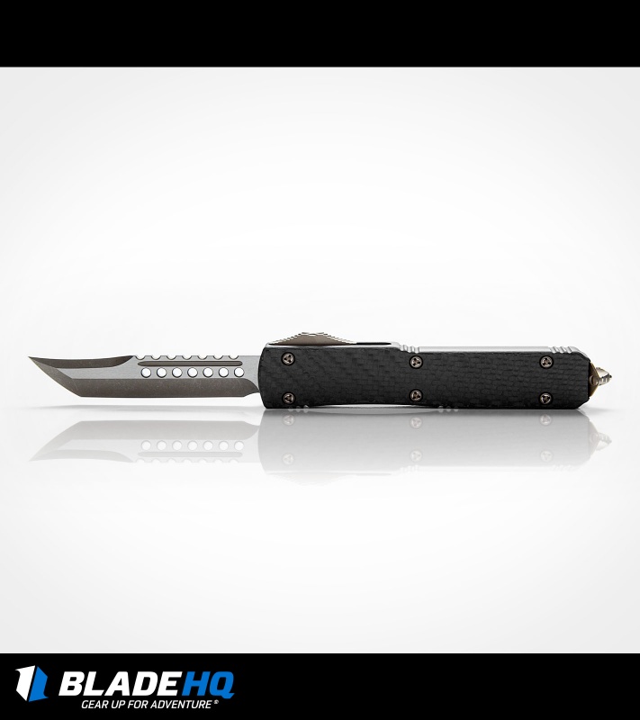 Microtech Ultratech Hellhound Tanto OTF Automatic Knife Carbon Fiber (3.4" SW)