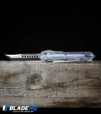 Microtech Ultratech Hellhound Tanto OTF Auto Knife Clear Top CC (Bronze SW) 
