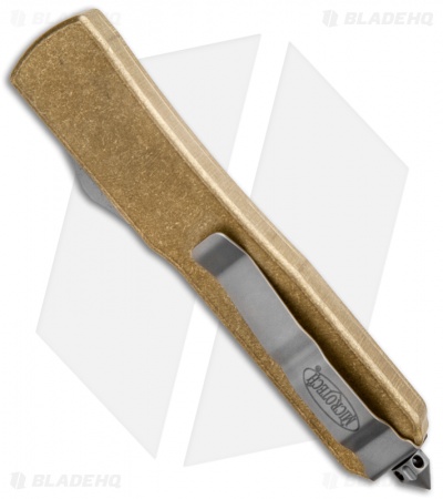 Microtech Ultratech Brass OTF D/E Automatic Knife (3.4" Satin) B122-4