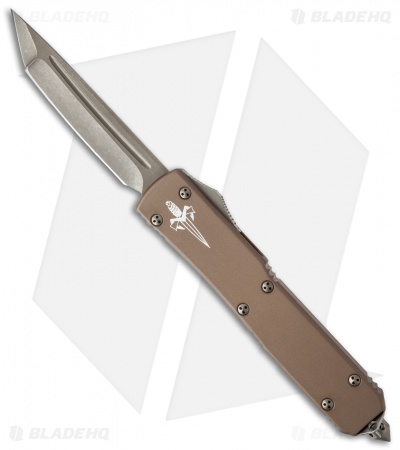 Marfione Custom Desert Tactical Ultratech T/E OTF Automatic Knife (3.4" Bronzed)