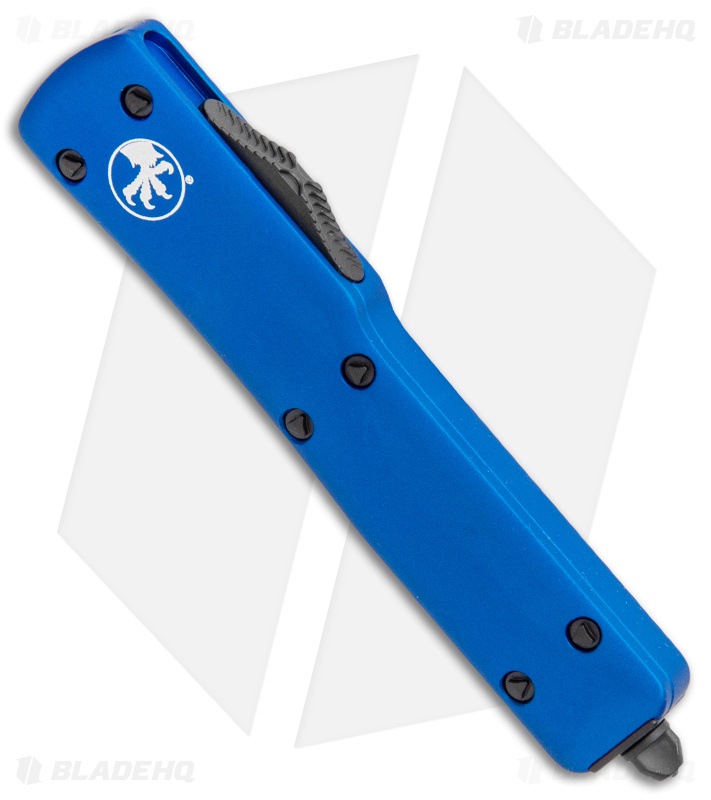 Microtech Blue UTX70 Tanto D/A OTF Automatic Knife (Two-Tone PLN) 149-1BL