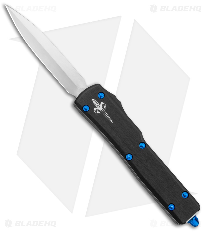 Microtech Marfione Custom UTX-70 Knife D/A Dagger Automatic Blue Ti (Hand Satin)