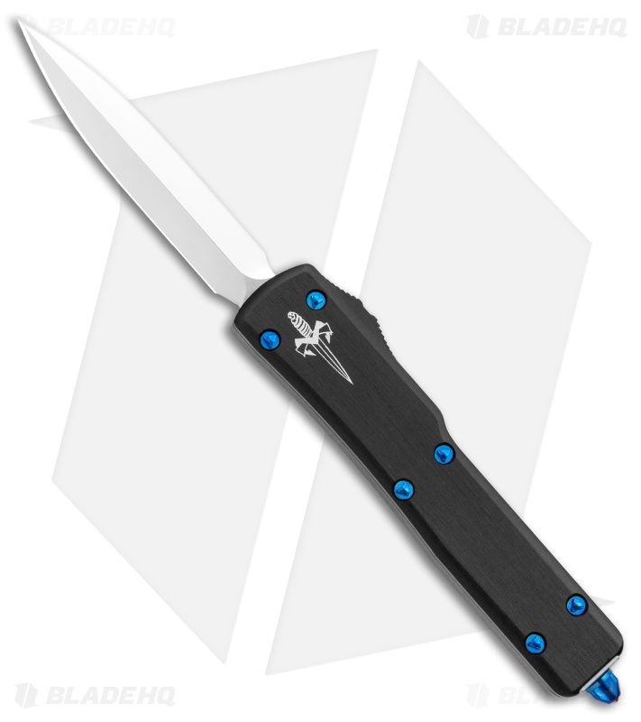 Microtech Marfione Custom UTX-70 Knife D/A Dagger Automatic Blue Ti (Mirror)