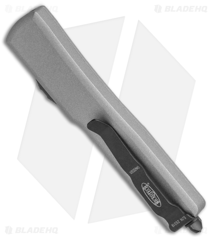 Microtech Silver UTX-70 D/A OTF S/E Automatic Knife Silver (2.4