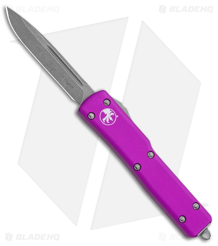 Microtech UTX-70 D/A OTF S/E Automatic Knife Violet (2.4" Satin 148-10APVI