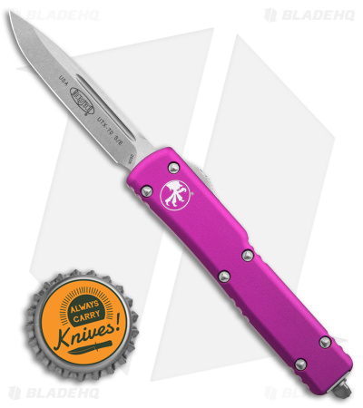 Microtech UTX-70 S/E OTF Automatic Knife Violet (2.4" Stonewash) 148-10VI