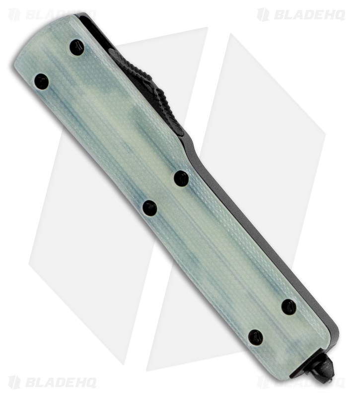 Microtech UTX-70 D/E OTF Automatic Knife Natural Jade G-10 - Blade HQ