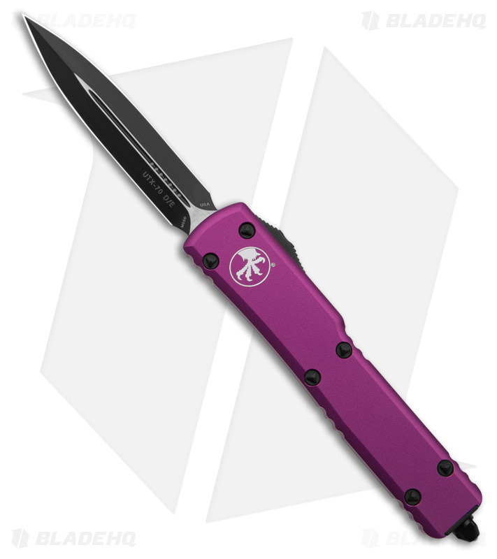 Microtech UTX-70 D/E OTF Automatic Knife Violet (2.5" Black) 147-1VI