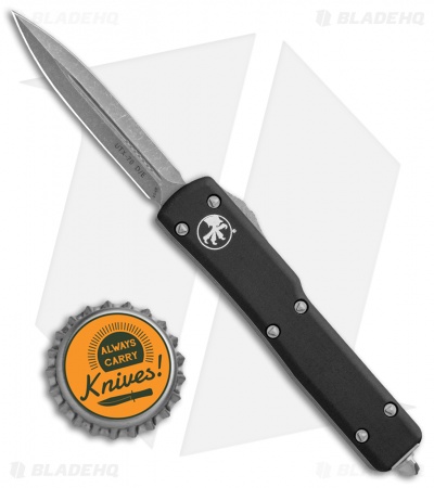 Microtech UTX-70 D/E OTF Automatic Knife Black (2.4" Apocalyptic) 147-10AP