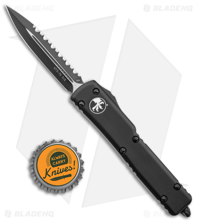 Microtech UTX-70 Dagger OTF Automatic Knife Black (2.4" Black Serr)  147-3T