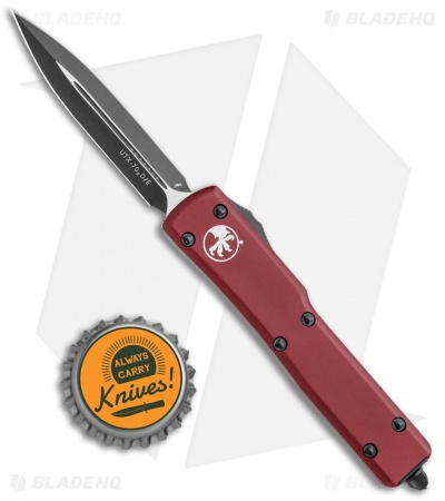 Microtech UTX-70 D/E OTF Automatic Knife Merlot Red (2.4" Black)