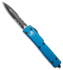 Microtech UTX-70 D/E OTF Automatic Knife Blue (2.4" Black Serr) 147-2BL