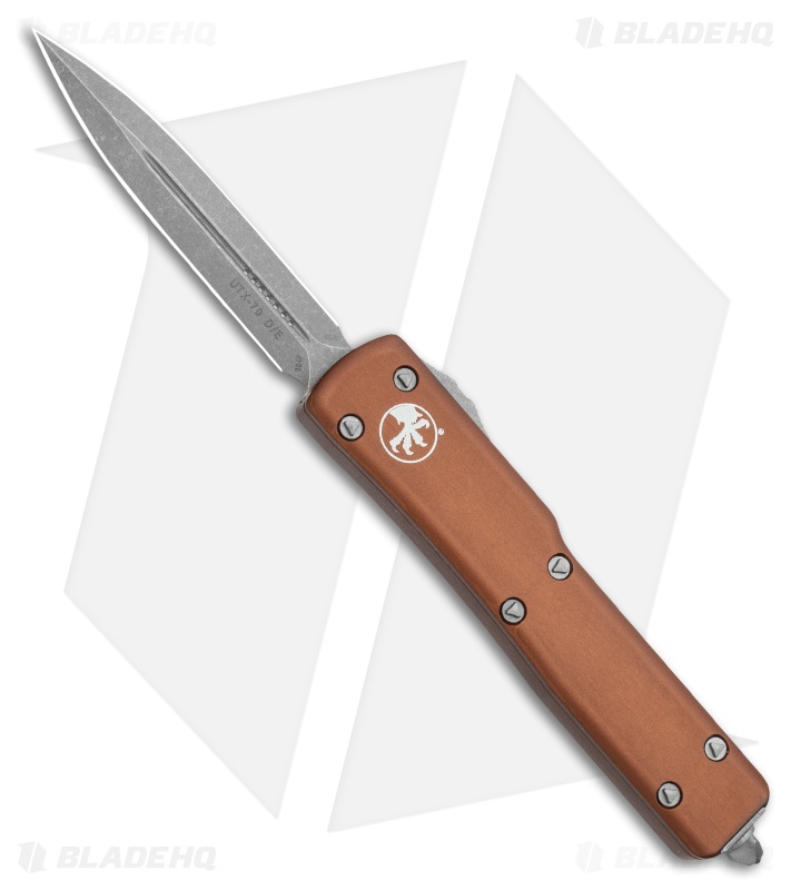 Microtech UTX-70 D/E OTF Automatic Knife Tan (2.4" Apocalyptic) 147-10APTA