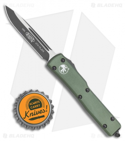 Microtech UTX-70 S/E OTF Automatic Knife Green (2.4" Two-Tone) 148-1