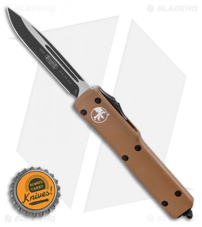 Microtech UTX-70 S/E OTF Automatic Knife Tan (2.4" Two-Tone) 148-1TA