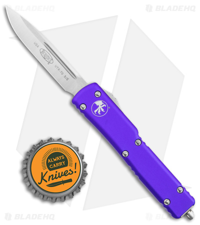 Microtech UTX-70 D/A OTF S/E Auto Purple (Satin) - Blade HQ