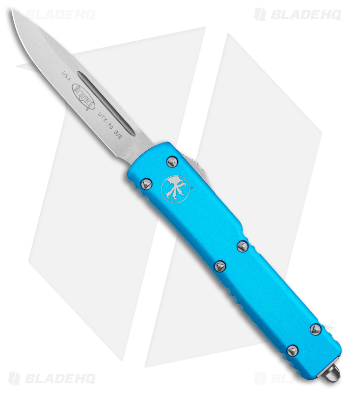 Microtech UTX-70 S/E OTF Automatic Knife Turquoise (2.4" Satin) 148-10TQ
