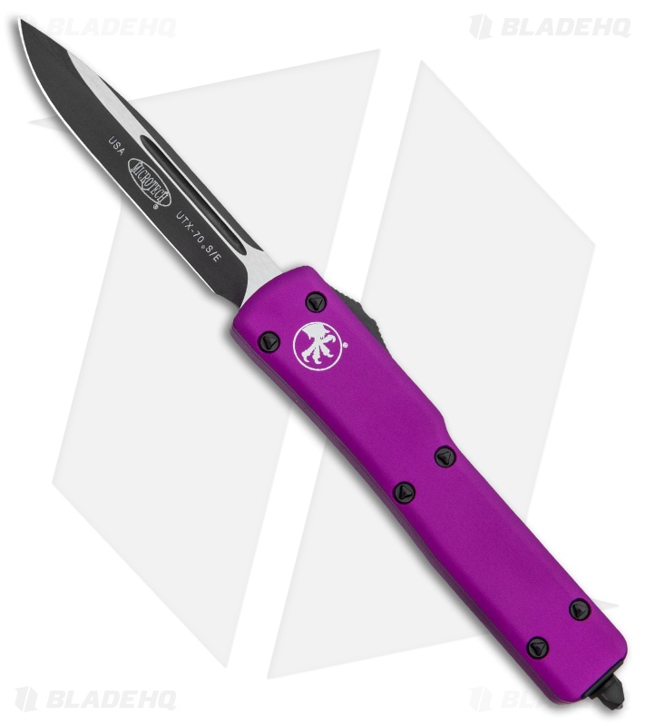 Microtech UTX-70 S/E OTF Automatic Knife Violet (2.4" Black) 148-1VI