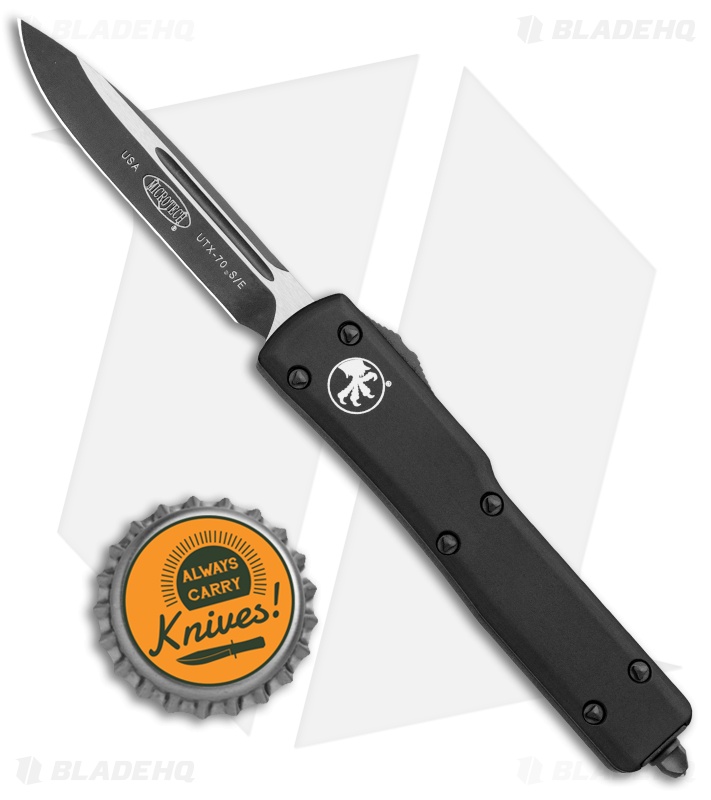 Microtech UTX-70 D/A OTF S/E Tactical Automatic Knife (2.4" Black) 148-1T