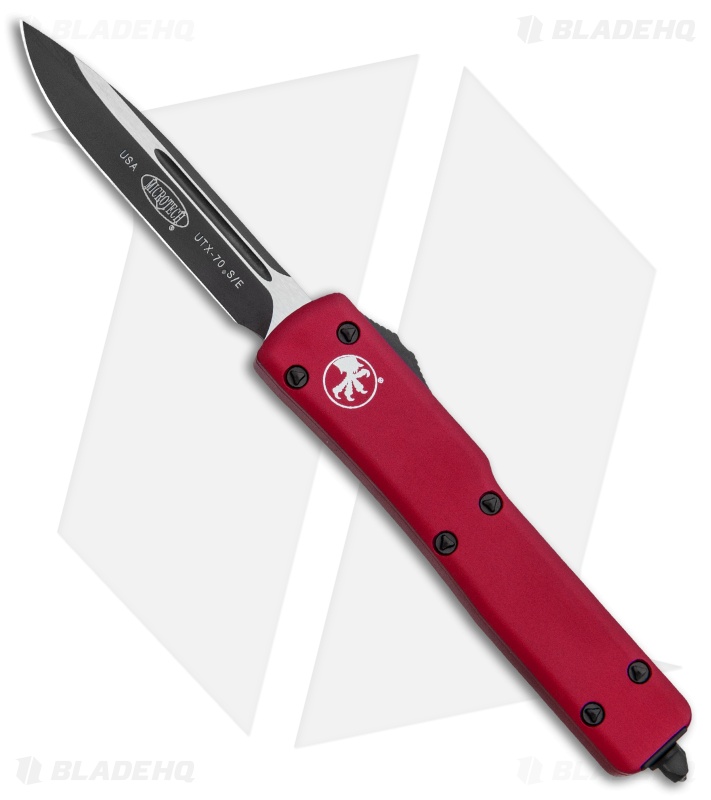 Microtech UTX-70 S/E OTF Automatic Knife Red (2.4" Two-Tone) 148-1RD