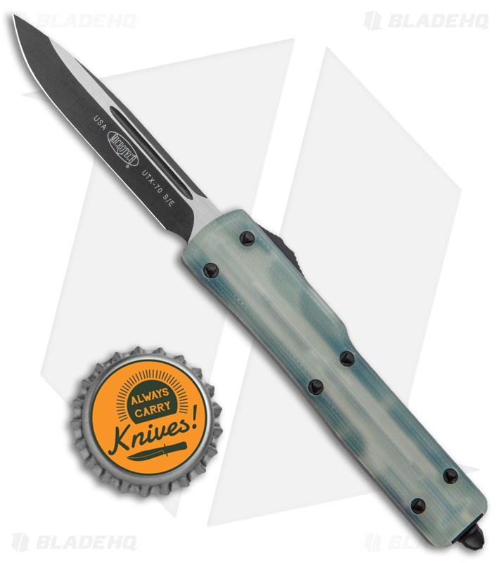 Microtech Signature Series UTX-70 S/E OTF Auto Knife Jade G-10