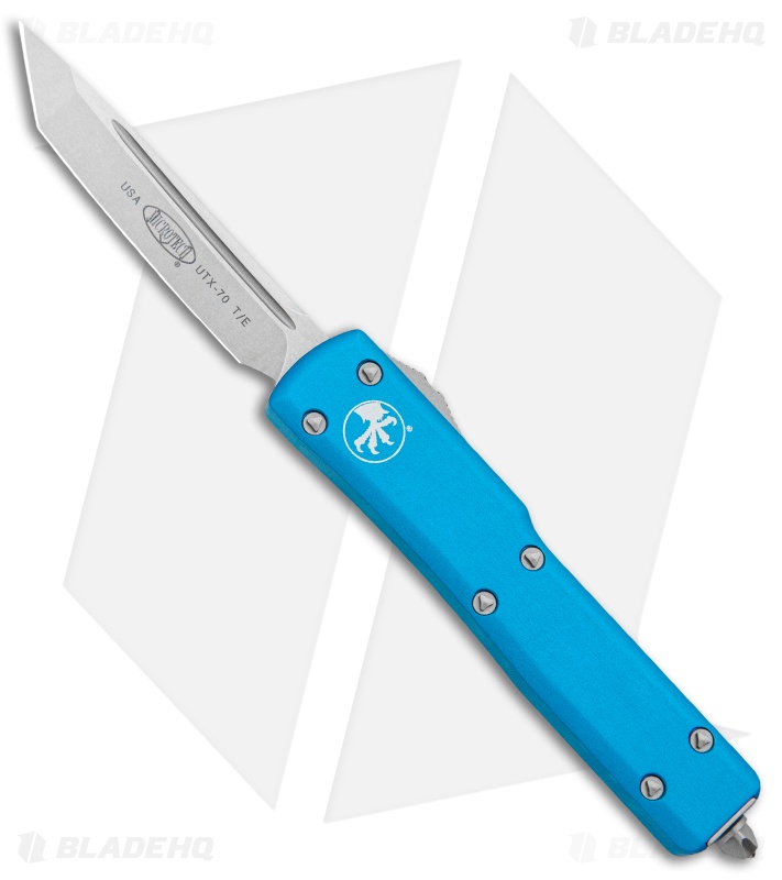 Microtech UTX-70 T/E Automatic OTF Knife Turquoise (2.4" Stonewash) 149-10TQ