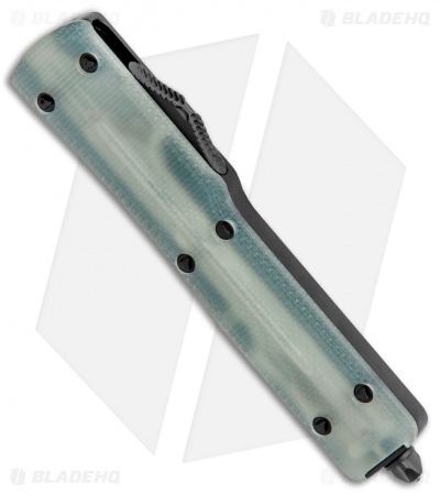 Microtech Signature Series UTX-70 T/E OTF Auto Knife Jade G-10 (2.4" Black)