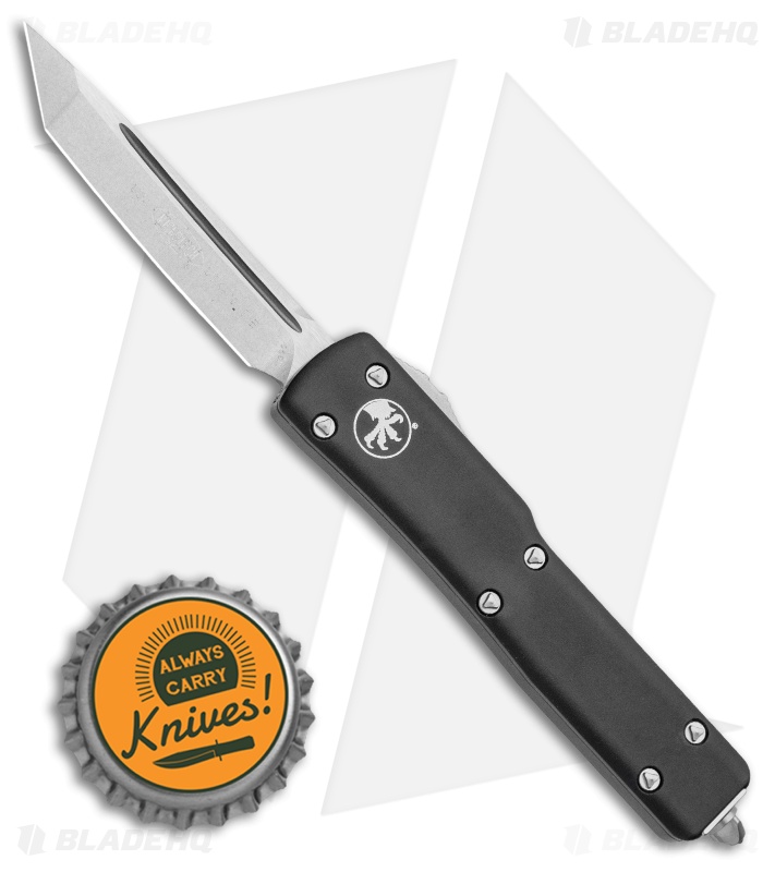 Microtech UTX-70 Tanto Automatic OTF Knife Black (2.4" Stonewash) 149-10