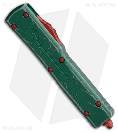 Microtech UTX-70 Warhound OTF Knife Green Bounty Hunter (2.4" Apocalyptic)