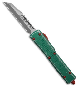 Microtech UTX-70 Warhound OTF Knife Green Bounty Hunter (2.4" Apocalyptic)