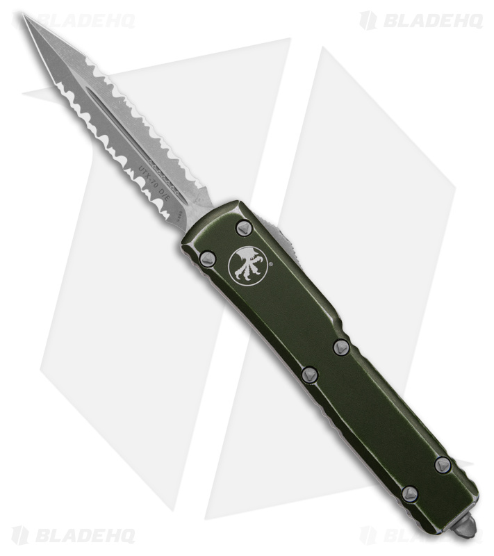 Microtech UTX-70 D/E OTF Automatic Knife Distressed OD Green (2.4" Apocalyptic )