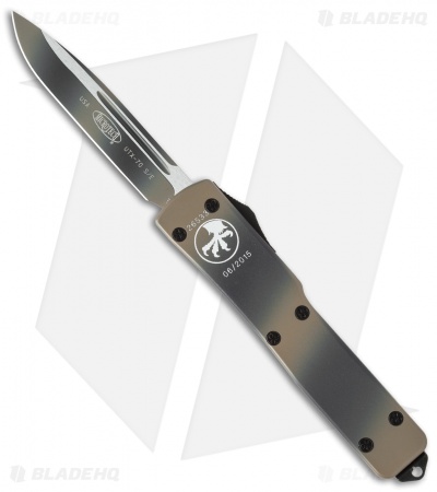 Microtech UTX-70 S/E OTF Automatic Knife (2.4" Tan Camo) 148-1TC