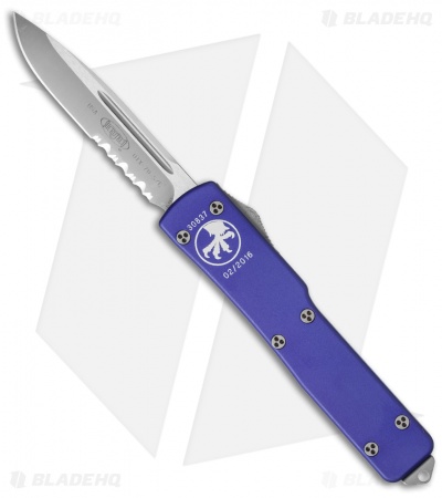 Microtech UTX-70 D/A OTF S/E Automatic Knife Purple (2.4" Satin Serr) 148-5PU