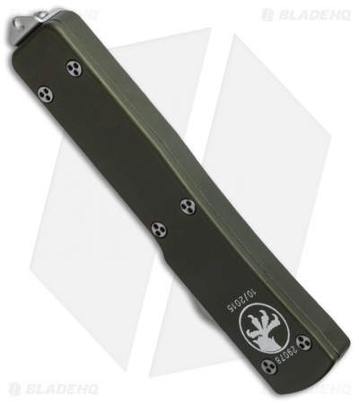 Microtech UTX-70 Spartan OTF Automatic Knife OD Green (2.4" Stonewash Serr)