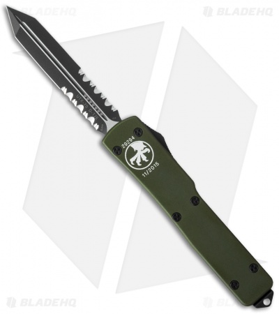 Microtech UTX-70 Spartan OTF Automatic Knife OD Green (2.4" Black Serr)