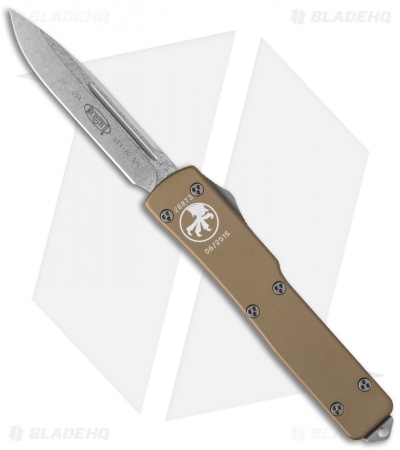 Microtech UTX-70 Tanto OTF Automatic Knife Tan (2.4" Stonewash) 148-10TA