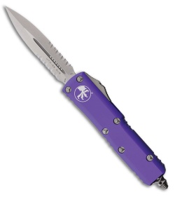 Microtech UTX-85 D/E OTF Automatic Knife Purple Aluminum (3.1" SW Serr)
