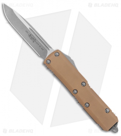 Microtech Signature Series UTX-85 OTF Auto Knife Tan G-10 (3.1" Apocalyptic) 