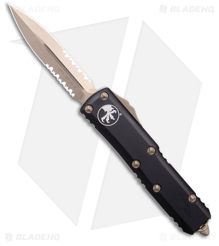 Microtech UTX-85 D/E OTF Automatic Knife Black (3.1" Bronzed) 232-14