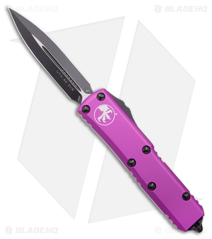 Microtech UTX-85 D/E OTF Automatic Knife Violet (3.2" Black) 232-1VI