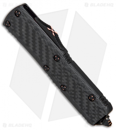 Microtech UTX-85 D/E OTF Automatic Knife CF w/ Copper HW (3.1" Damascus)