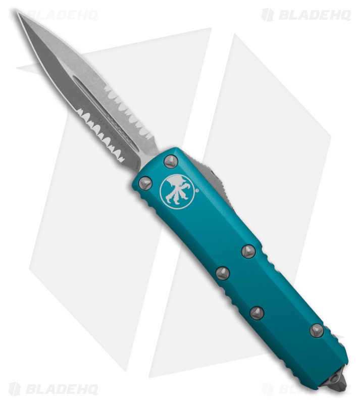 Microtech UTX-85 D/E OTF Automatic Knife Blue (3.1" Apocalyptic Serr)