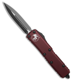 Microtech UTX-85 D/E OTF Automatic Knife Merlot (3.1" Black) 232-1MR