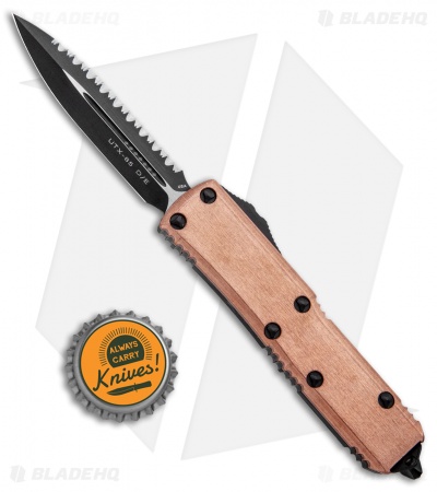 Microtech UTX-85 D/E OTF Automatic Knife Copper (3.125" Serrated) 232-3CP