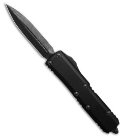 Microtech UTX-85 D/E OTF Automatic Knife Black (3.1" DLC Damascus)232-16DLCTSH