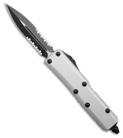 Microtech UTX-85 D/E OTF Automatic Knife Natural Clear Al (3.1" Black Serr)