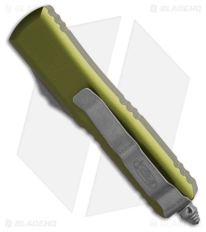 Microtech UTX-85 OTF Knife OD Green Al D/E Apoc Full Serr